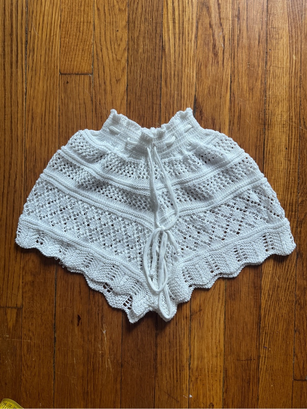 SHEIN White Crochet Knit Women's Shorts